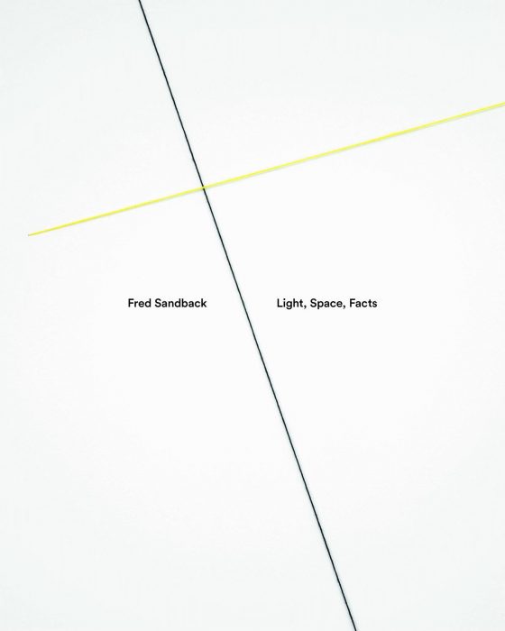Cover for Fred Sandback: Light, Space, Facts